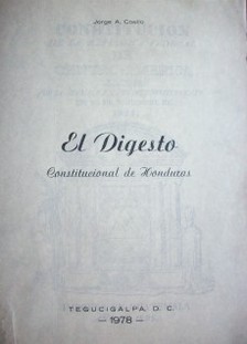 El Digesto Constitucional de Honduras