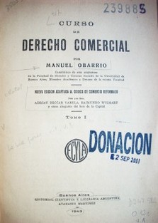 Curso de derecho comercial