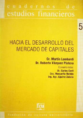 Hacia el desarrollo del mercado de capitales