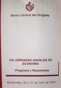 Jornadas Anuales de Economía (16ª) : programas y resúmenes