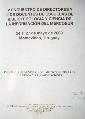 Programa, ponencias, documentos de trabajo, acuerdos y recomendaciones