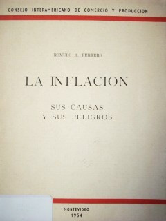 La inflación : sus causas y sus peligros