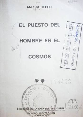 El puesto del hombre en el cosmos