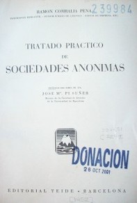 Tratado práctico de sociedades anónimas