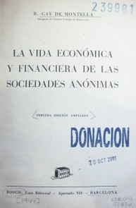 La vida económica y financiera de las sociedades anónimas