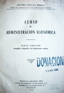 Curso de administración económica