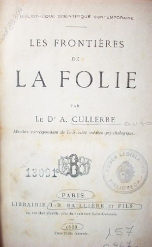 Les frontières de la folie