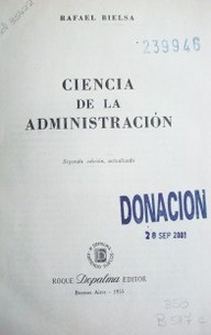 Ciencia de la administración