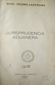 Jurisprudencia aduanera