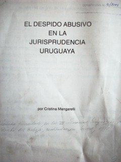 El despido abusivo en la jurisprudencia uruguaya