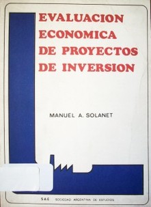 Evaluación económica de proyectos de inversión