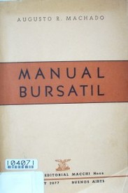 Manual bursatil : (análisis práctico del mercado y sus operaciones)