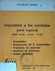 Impuestos a los contratos : parte especial :  leyes 14.100 - 14.252 - 14.416