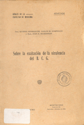 Sobre la exaltación de la virulencia del B.C.G.