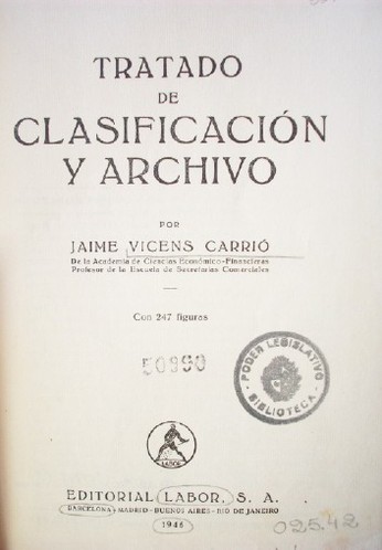 Tratado de clasificación y archivo