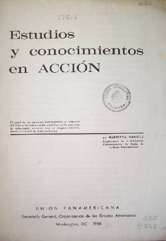 Estudios y conocimientos en acción