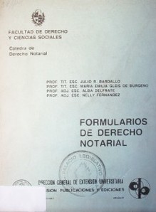 Formularios de Derecho Notarial