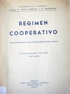 Régimen cooperativo