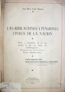 Las jubilaciones y pensiones civiles de la nación