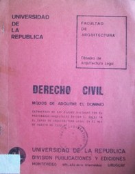 Derecho civil : modos de adquirir el dominio