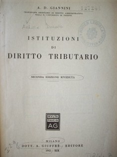 Istituzioni di diritto tributario