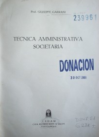 Tecnica amministrativa societaria