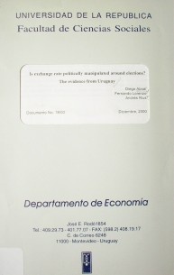 Is exchange rate politically manipulated around elections? : the evidence from Uruguay