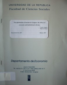 The distribution of income in Uruguay : the effects of economic and institutional reforms