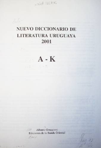 Nuevo diccionario de literatura uruguaya