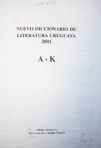 Nuevo diccionario de literatura uruguaya