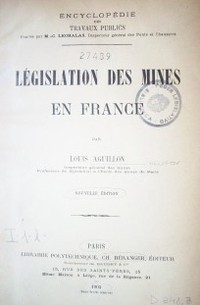 Législation des mines en France