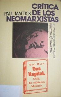 Crítica de los neomarxistas