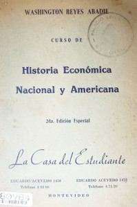 Curso de historia económica nacional y americana
