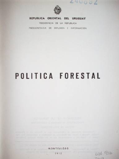 Política forestal