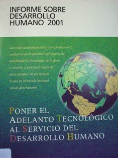 Informe sobre el desarrollo humano 2001