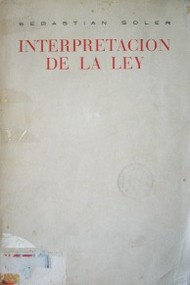 La interpretación de la ley