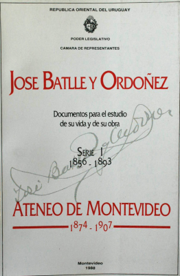 José Batlle y Ordóñez : Ateneo de Montevideo 1874-1907