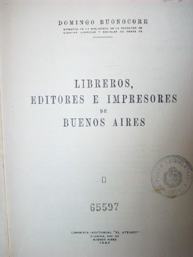 Libreros, editores e impresores de Buenos Aires