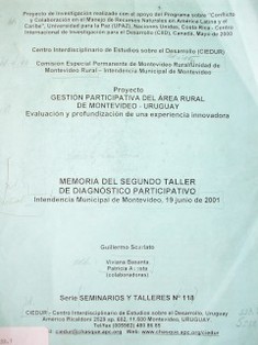 Memoria del Segundo Taller de Diagnóstico Participativo