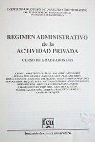 Régimen administrativo de la actividad privada