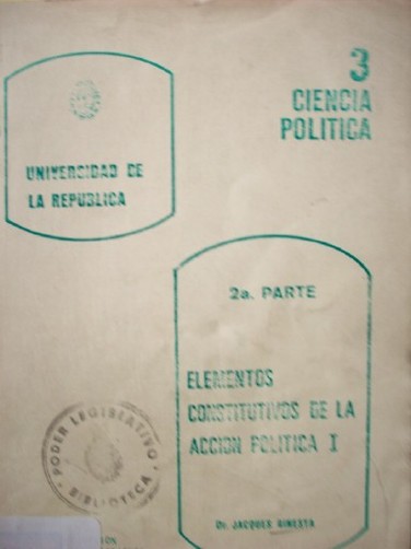 Elementos constitutivos de la acción política I