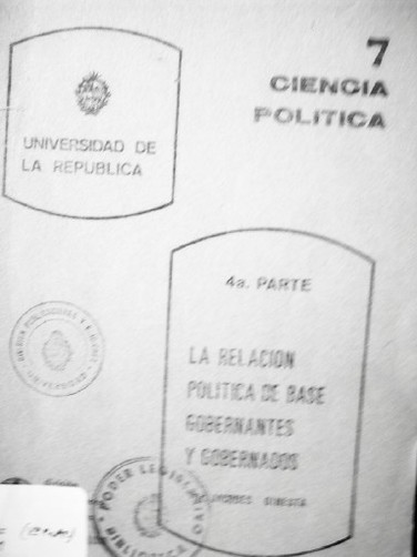 La relación política de base : gobernantes y gobernados