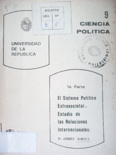 El sistema político extrasocietal : estudio de las relaciones internacionales