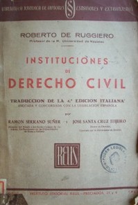 Instituciones de Derecho Civil