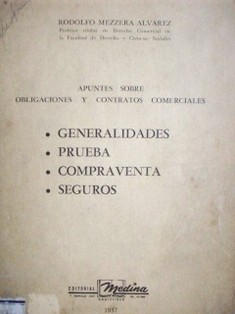 Apuntes sobre obligaciones y contratos comerciales