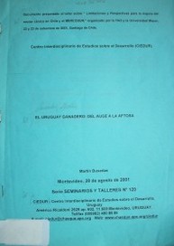 El Uruguay ganadero : del auge a la aftosa