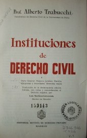 Instituciones de derecho civil