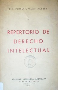 Repertorio de derecho intelectual