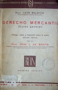 Derecho Mercantil : (Curso General)