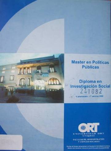 Master en Políticas Públicas´